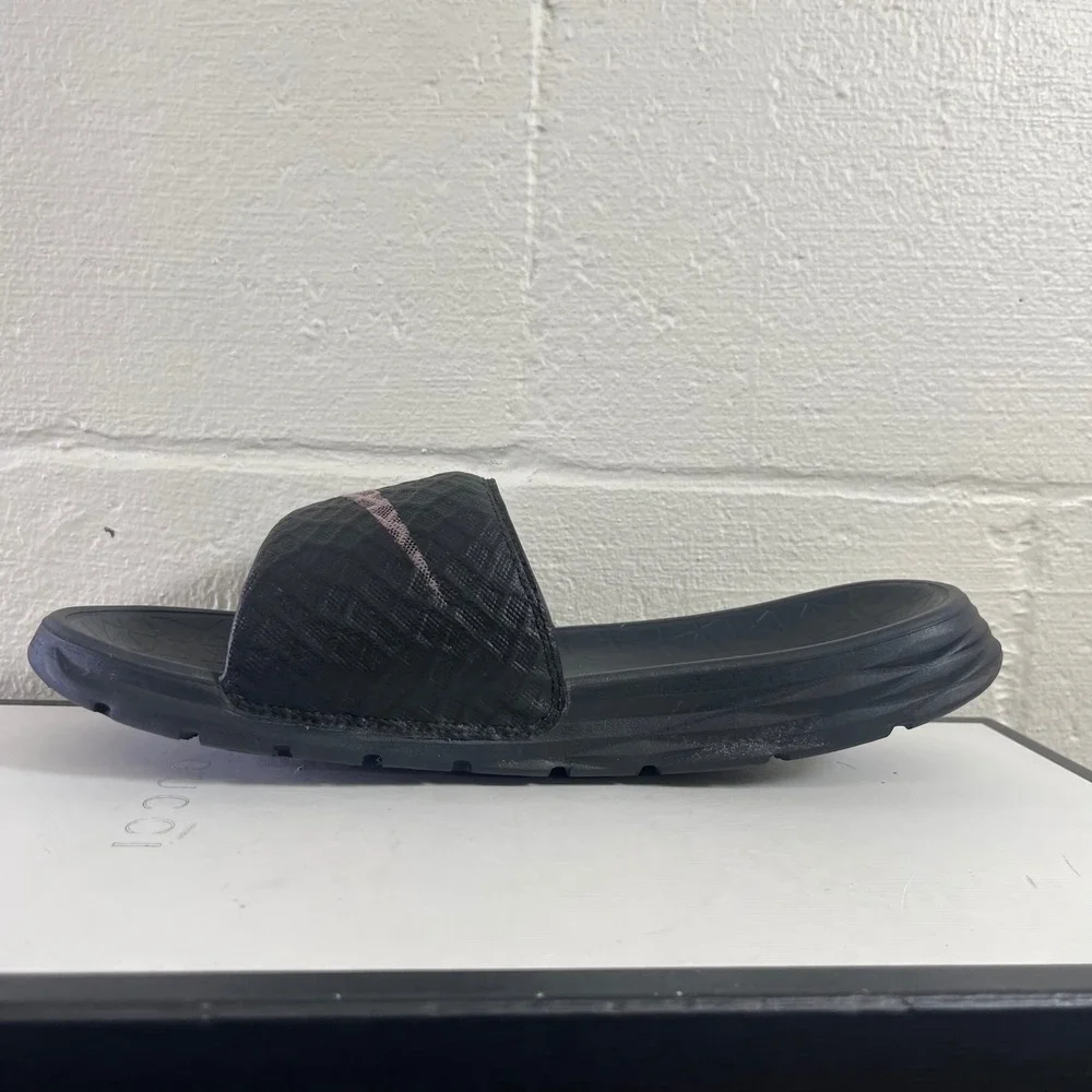 Nike Benassi Solarsoft 705474-091 Anthracite Sandals Slide Slip On Men's 10 US